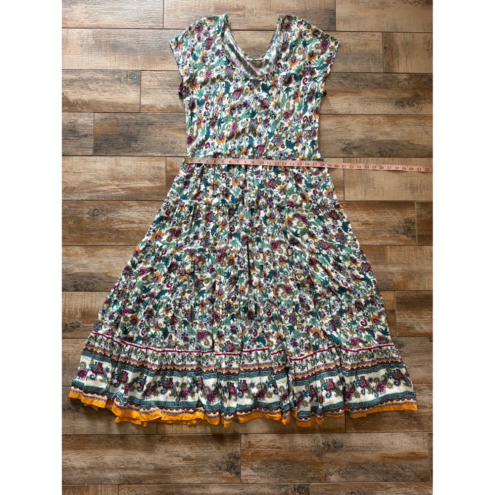 Soft Surroundings Kara Maxi Dress in Floral Paisley ,Neptune Green,
 Size XL - Picture 9 of 11